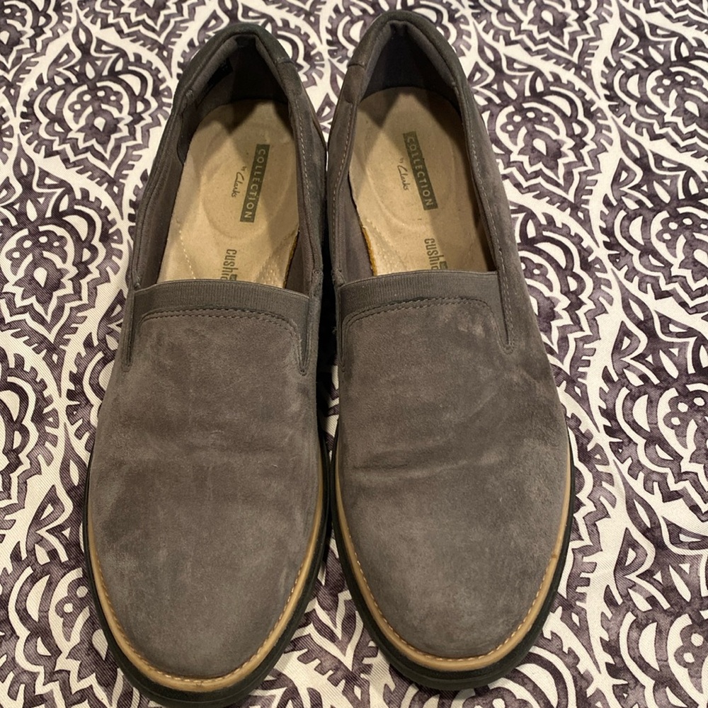 Clarks suede loafer